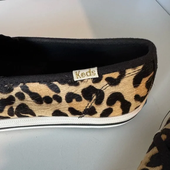 Keds for Kate Spade Leopard Print Calf Hair Slip-On Sneakers - Picture 5 of 9